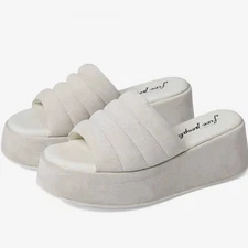 Free People Sea Salt Almost Paradise Suede Platform Sz 36.5 NWT