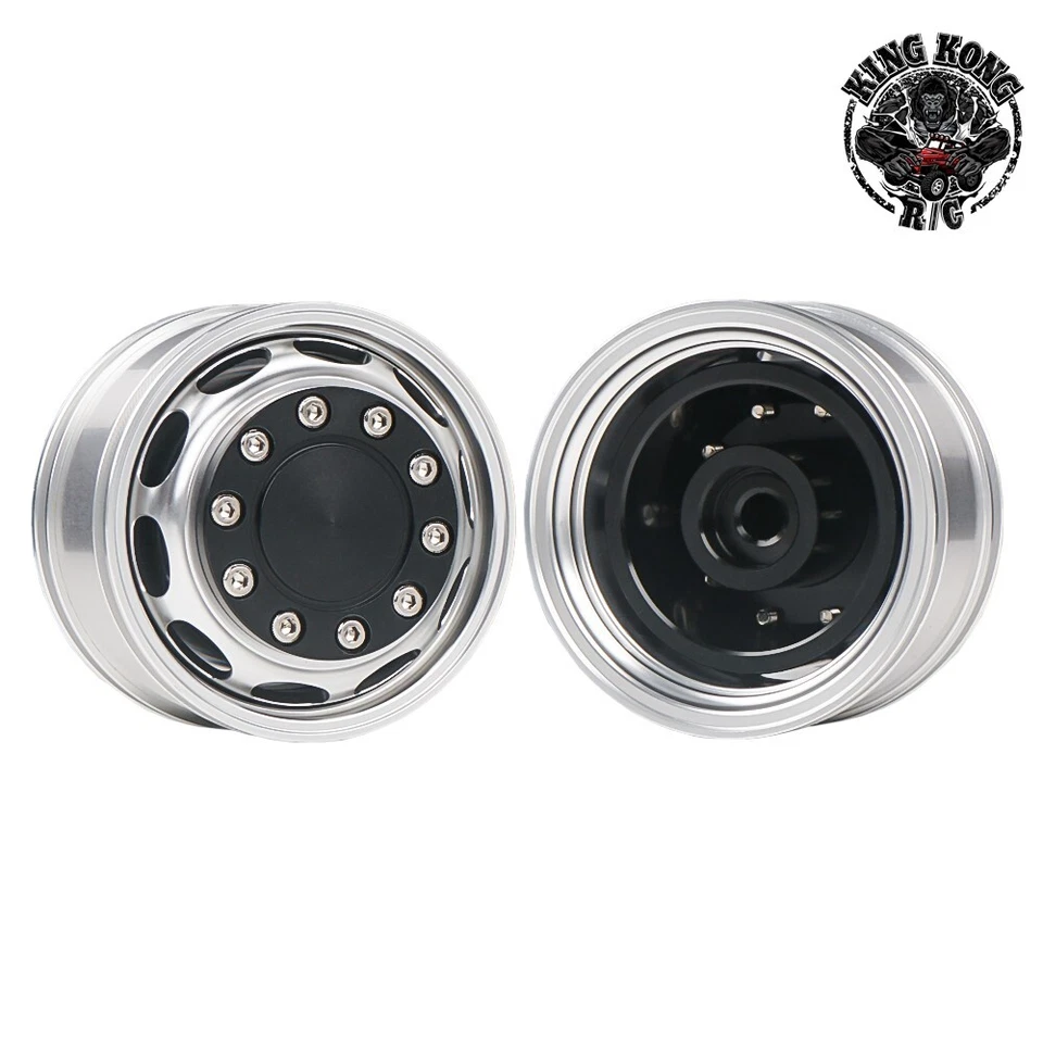 1.75" Non-Powered Wider Front Wheel for Tamiya 1/14 RC Car Tractor Truck Trailer - Image 2 of 4