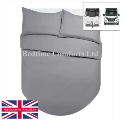 BEDTIME COMFORTS CARAVAN / MOTOR HOME ISLAND BED DUVET COVER + 2 PILLOWCASES (20 colours) Double