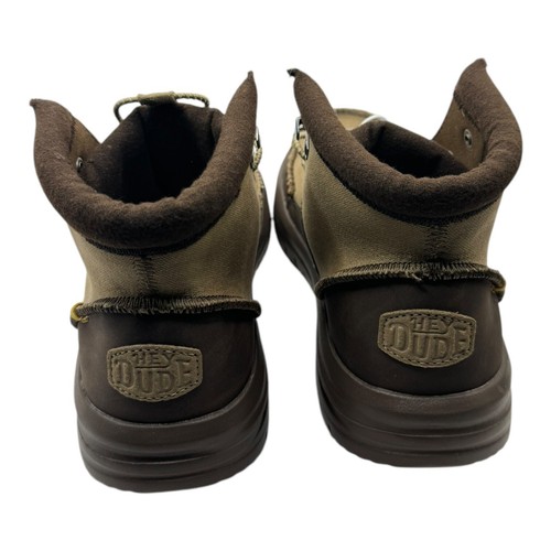 Botas de invierno sin cordones marrón de lona encerada Hey Dude Bradley talla 7 para hombre 40625-255 - Imagen 4 de 10