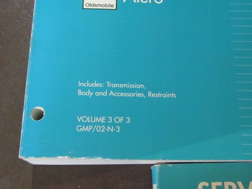 2002 GRAND AM / ALERO Service Shop Repair Workshop Manual OEM BOOKS - Picture 5 of 6