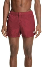 Moncler 257895 Men's Boxer Mare Swim Shorts Red Size X-Large
