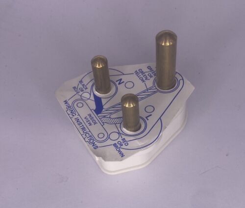 2 X MK 515 WHI 15 Amp Round 3 Pin Plug , White Electric UK Mains Plug Type D/M, - Picture 1 of 5