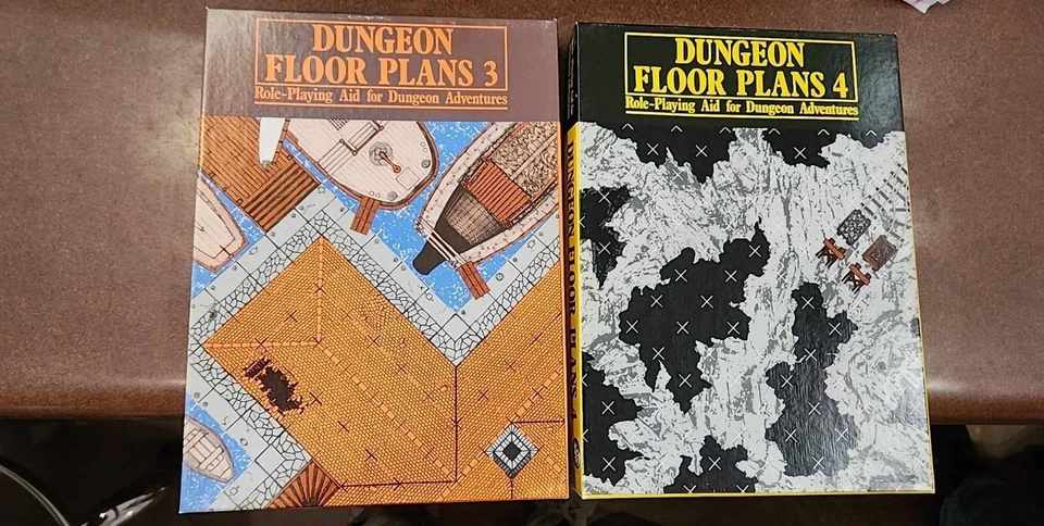 Planos de planta de mazmorras D&D #1- 4 azulejos de mazmorras aventura de mazmorras (sin cortar) Foto 4 de 4