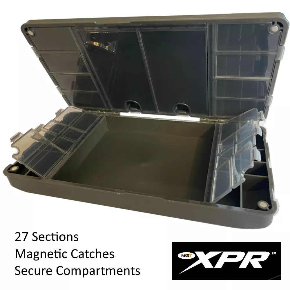 NGT XPR Fishing Tackle Box Terminal Tackle System Carp Box for Hooks  Swivels etc