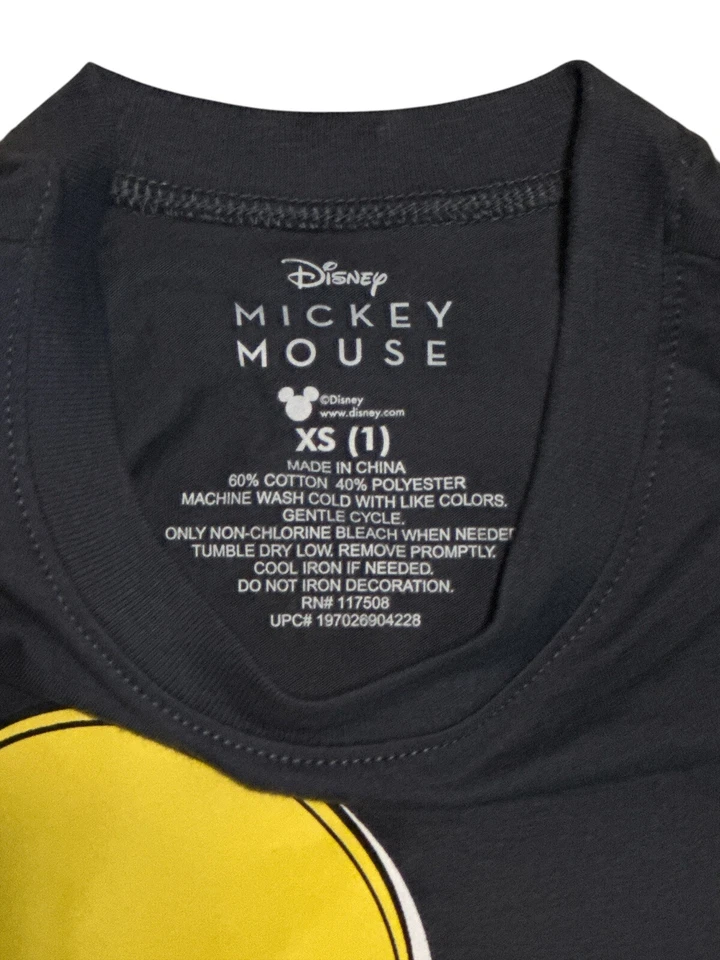 Disney Mickey Mouse Soporte de Manos Al Revés "Oh Boy" Camiseta Gris Talla XS Cuna/Poliéster Foto 3 de 4