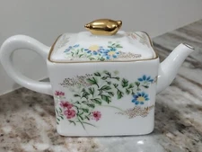 VTG FRANKLIN MINT Victoria & Albert Museum KYOTO TEAPOT 1985 MINI 5" Beautiful 
