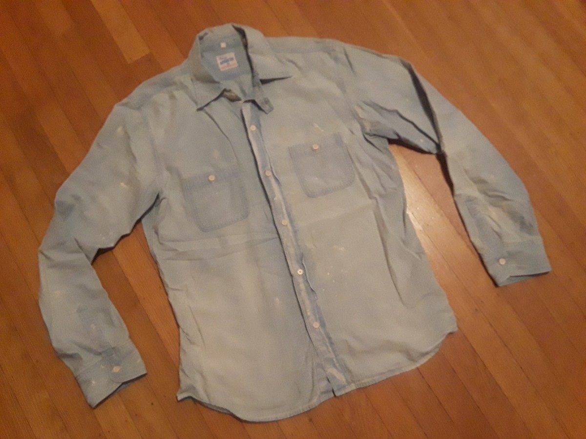 LEVI LVC VinTagE CHAMBRAY SHIRT XS/S in BLUE big e era no