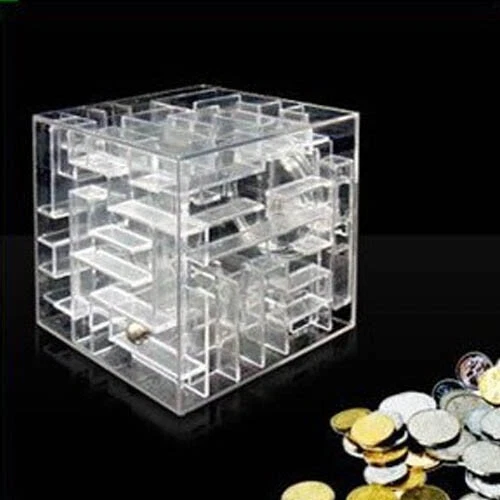 Money Maze Coin Box Puzzle Gift Prize Saving Bank Coin Bank Money Geek Gadgets - Image 2 of 4