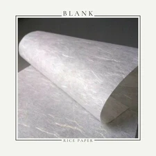 Decoupage Rice Paper, Blank, Printable, Plain, White Color A4 - ONE SHEET