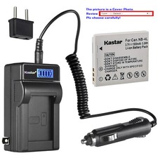 Kastar Battery LCD AC Charger for OEM Genuine Canon NB-4L NB-4LH Original CB-2LV