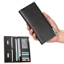Unisex Folding Leather Wallet Credit Card Holder Clutch Handbag Casual Business