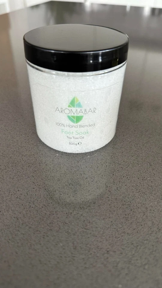 AROMABAR Tea Tree Oil Foot Soak 300g Epsom Salts Soothes Tired Feet 100% Natural