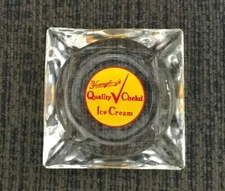 VINTAGE YUENGLING ICE CREAM GLASS ASHTRAY YUENGLING BEER - BREWING POTTSVILLE PA