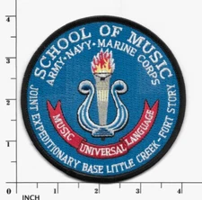 USMC/Navy/Army School of Music PATCH Marines ! JEB Little Creek-Fort Story BAND!