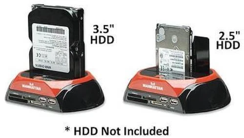 USB/ Multi-Function SATA 3.5"/2.5" HD Quick Dock/ USB Hub + Card Reader - 130165 - Image 4 of 4