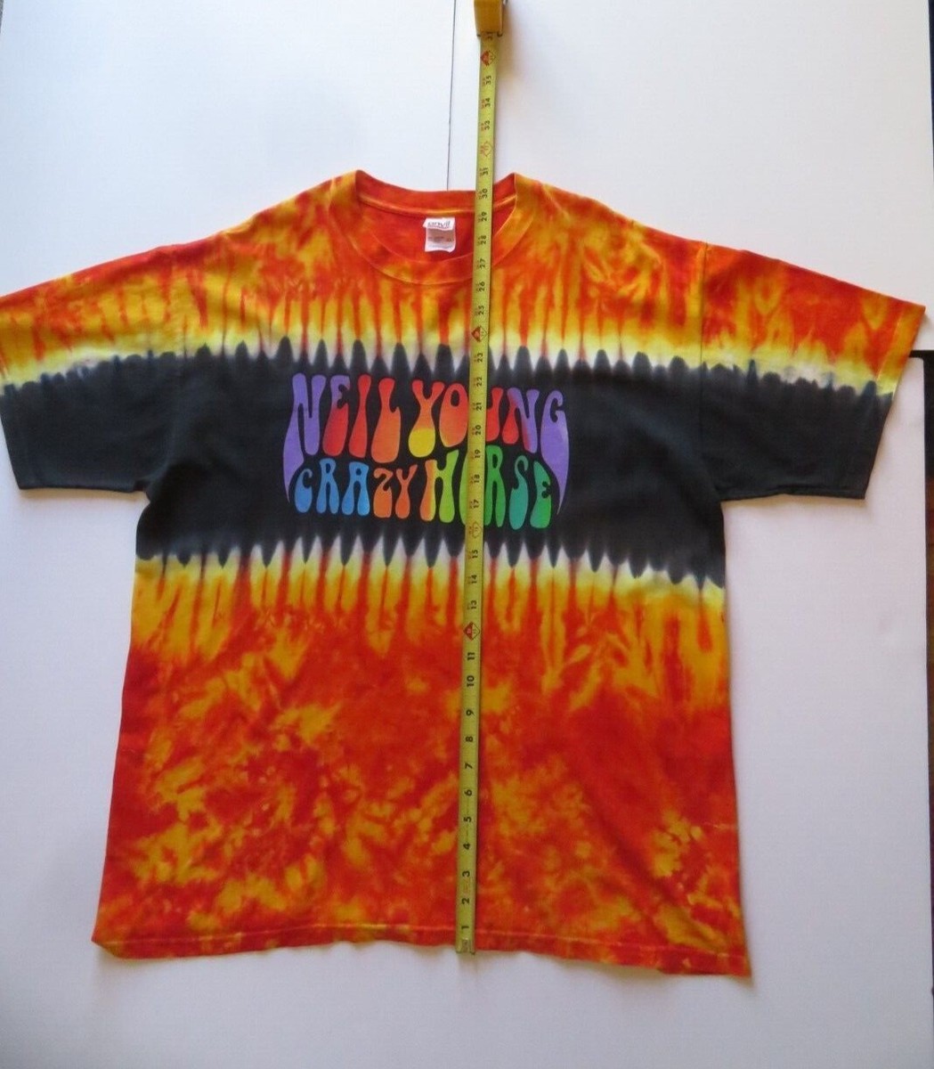 2003 NEIL YOUNG CRAZY HORSE Greendale Orange Yellow Tie Dye