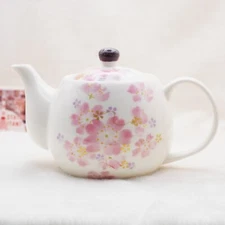 Japanese Tea Pot Mino-Yaki Kyusu Cherry Blossom ’Flower Festival’ Made in Japan