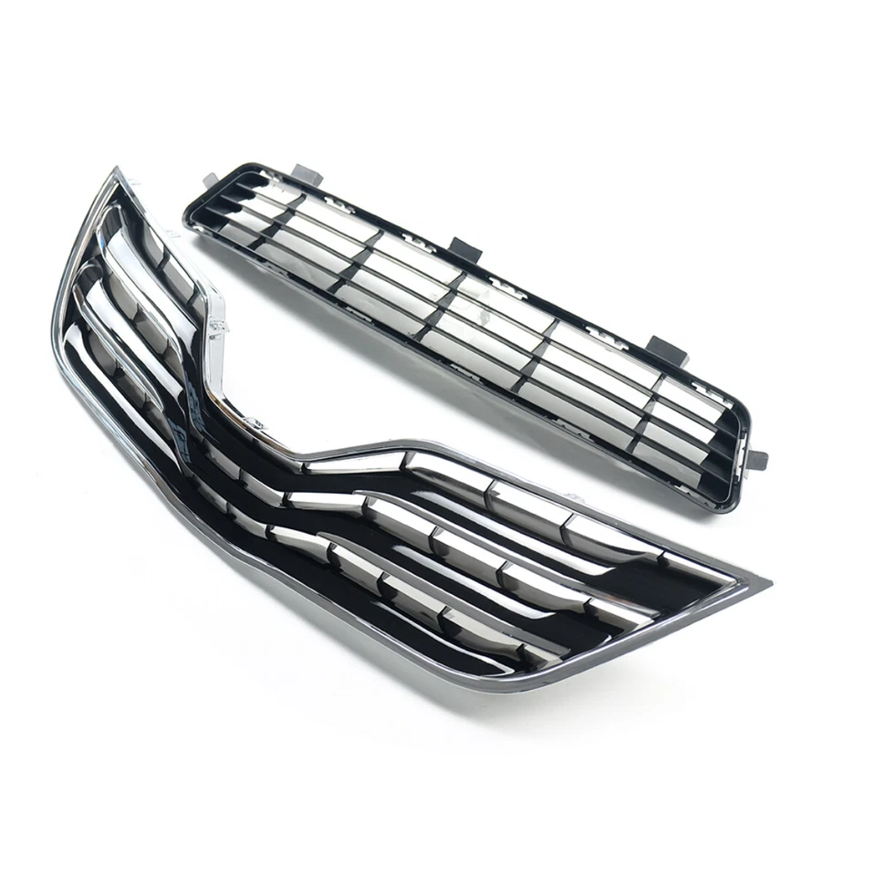 Parachoques delantero negro superior + juego de parrillas inferiores para Toyota Camry XLE Base 2010-2011 Foto 3 de 4