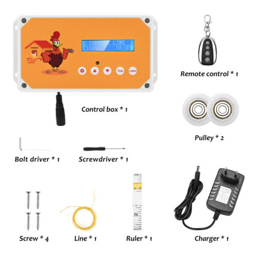 Elektrische Hühnerklappe, Automatische Hühnerklappe mit Timer & Fernbedienung - Bild 3 von 11