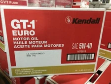 KENDALL ENGINE MOTOR OIL 5W40 GT-1 FULL SYNTHEIC TITANIUM TECHNOLOGY CASE OF 12
