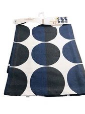 Bed Bath & Beyond Studio 3B 2 Tone  Circles  Black/Blue Runner 72”x 14”