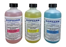 Biopharm Buffer Calibration Solution 3-Pack of 250 mL (8 oz) each pH 4, 7 and 10
