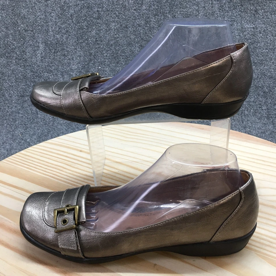 LifeStride Shoes Womens 10 M Decatur Slip On Gray Faux Leather Casual Comfort - Image 2 of 4