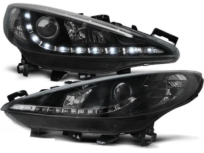 TUNING TEC Paire de feux phares Peugeot 207 06-12 Daylight led noir
