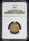 1914-D $5 Gold Indian Head Half Eagle NGC MS 61 | Uncirculated UNC