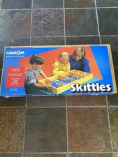 Vintage Skittles Game by Carrom ~ Bowling Complete w/ 2 Tops + 12 Wooden Pins