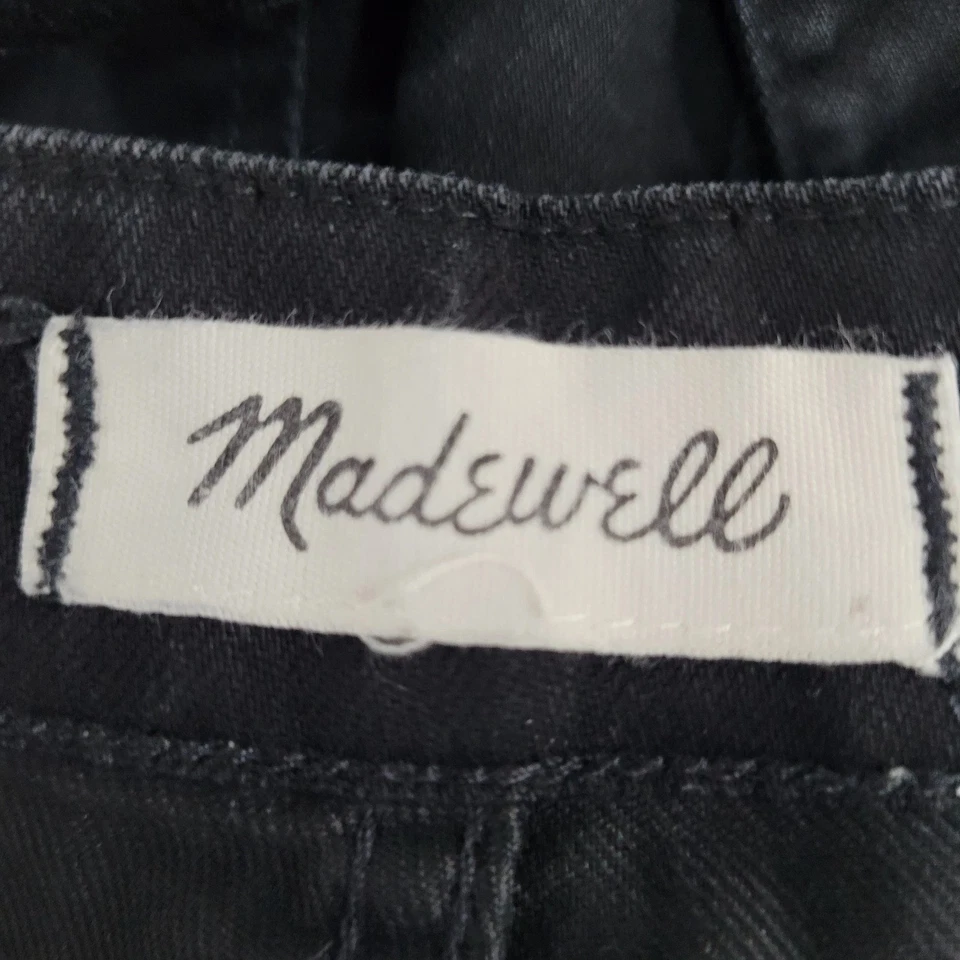Madewell Black Denim Skinny Leg Adjustable Straps Overalls Jumper Size XS - Image 3 of 4