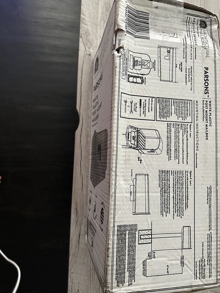 Gibraltar Parsons Post-Mount Mailbox Black Steel Medium E1100BAM - Image 3 of 3