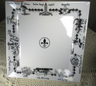 STATE OF LOUISIANA PLATE BY Nancy Jones- Square dish Black & White Jazz Casino — photo 2