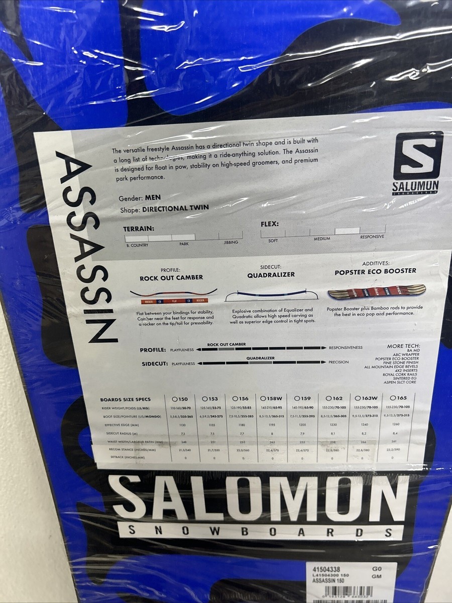 Salomon Assassin 150 Snowboard #sb5 | eBay