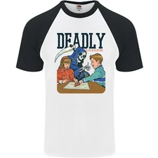 Deadly Games Ouija Board For Kids Grim Reaper Mens S/S Baseball T-Shirt