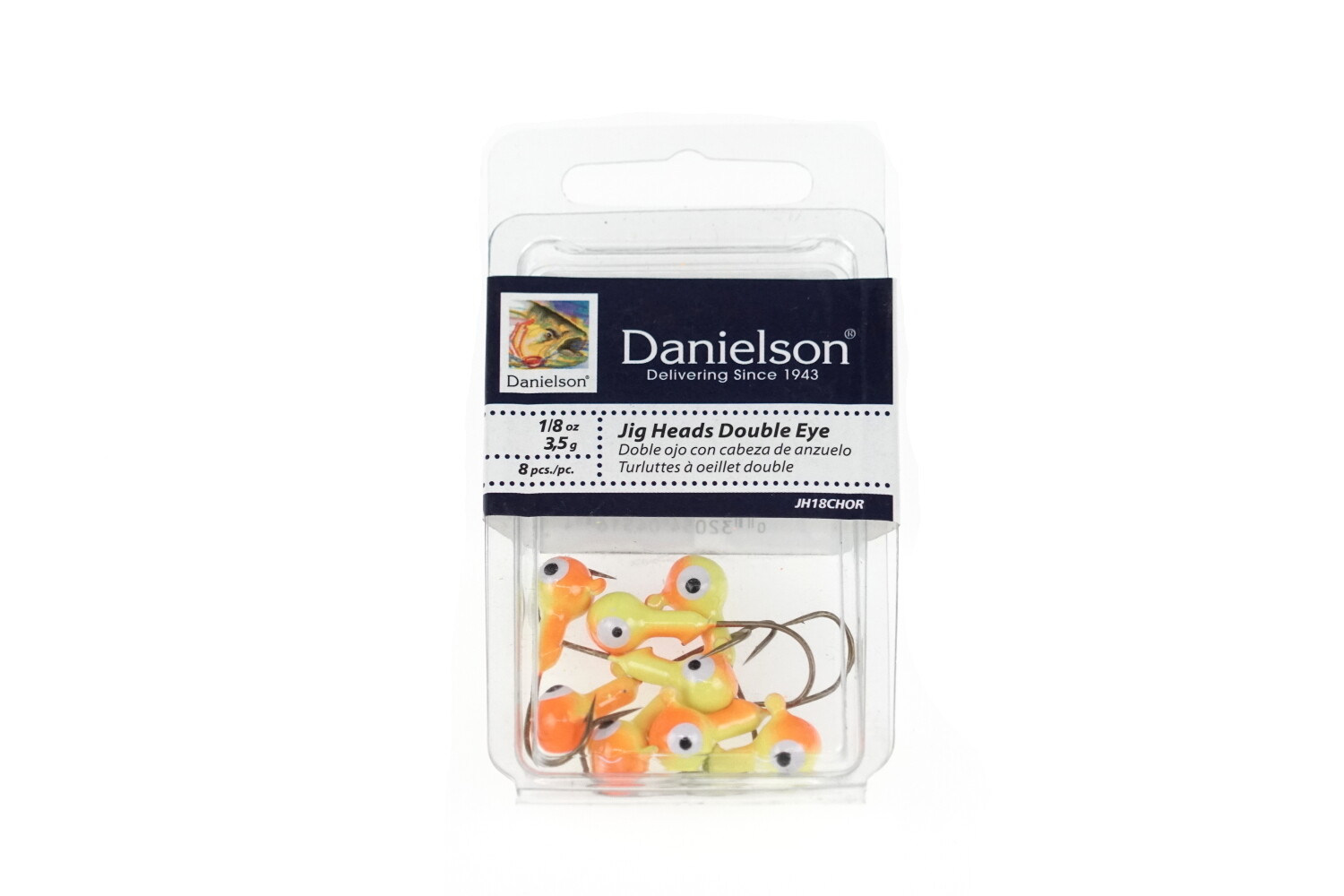 Джиг-головка Danielsons Double Eye Jig Head Chart Оранжевая 1/8 унции