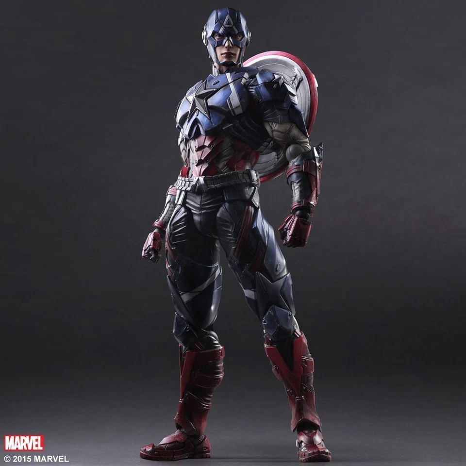En stock Square Enix VARIANTE Play Arts Kai Marvel Universe Capitán América Envío gratuito Foto 3 de 4