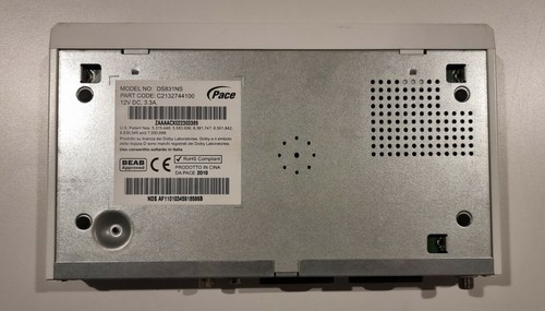 Decoder Modem Sky HD Model DS831NS Pace - Telecomando - Adattatore - Digital Key - Foto 2 di 6