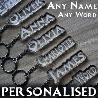 STAN'S DESIGN STOCKING FILLER FROZEN Christmas Personalised GIFT Any Name KEYRING KEYCHAIN