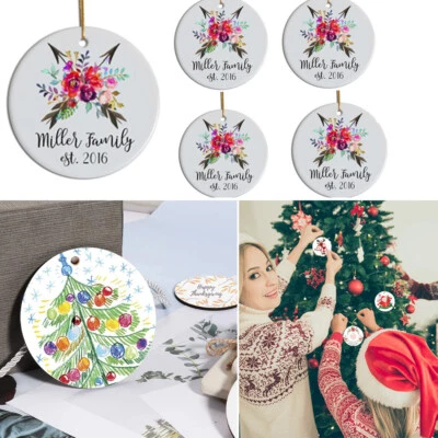 Sublimation Circle Christmas Decoration 3" Blank Ceramic Hanging (CIRCLE)