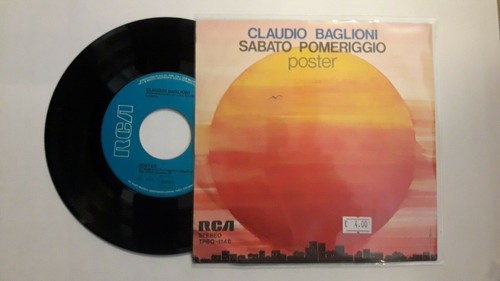 (ita1) CLAUDIO BAGLIONI sabato pomeriggio/ poster 45 GIRI - Bild 2 von 2