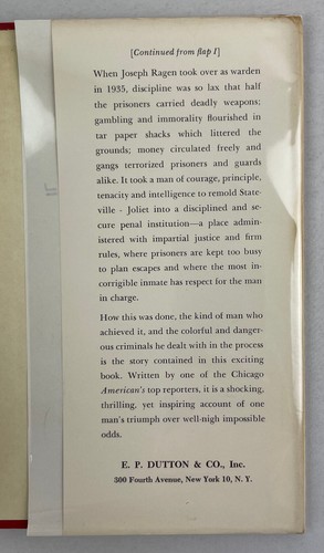 Warden Ragen of Joliet, Gladys A. Erickson, 1957, 1st Ed, HCDJ - Picture 5 of 20