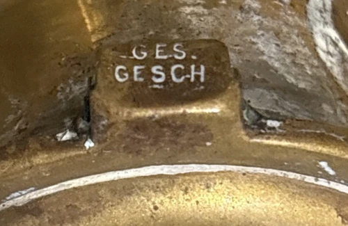 Gothic Arch Design 实心青铜双墨水瓶标记 ges。 棕褐色 - 第 13 张/共 13 张