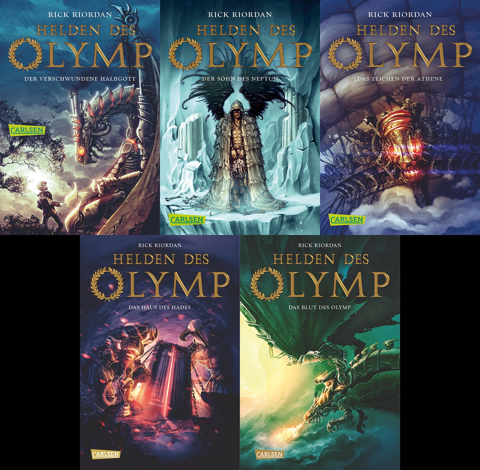 Thumbnail - Helden Des Olymp Band 1,2,3,4,5 Von Rick Riordan ( Taschenbuch /