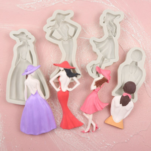 Silikonform Für High Heels – 4 Muster, Für Harz, Fondant, DIY, Ca. 3,5 Cm Hoch