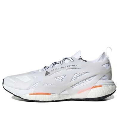 Size 8- Adidas by Stella McCartney Men s Solarglide Shoes, White/Orange.