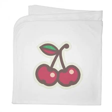 'Two Cherries' Cotton Baby Blanket / Shawl (BY00035561)