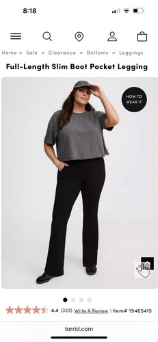 TORRID BLACK SLIM FIX SIGNATURE WAIST FULL LENGTH POCKET LEGGINGS SIZE 4 (4X/26)
