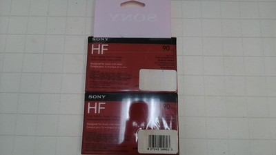 Sony High Fidelity HF 90 Minute Audio Recording Blank Cassette Tapes (2 pack)
